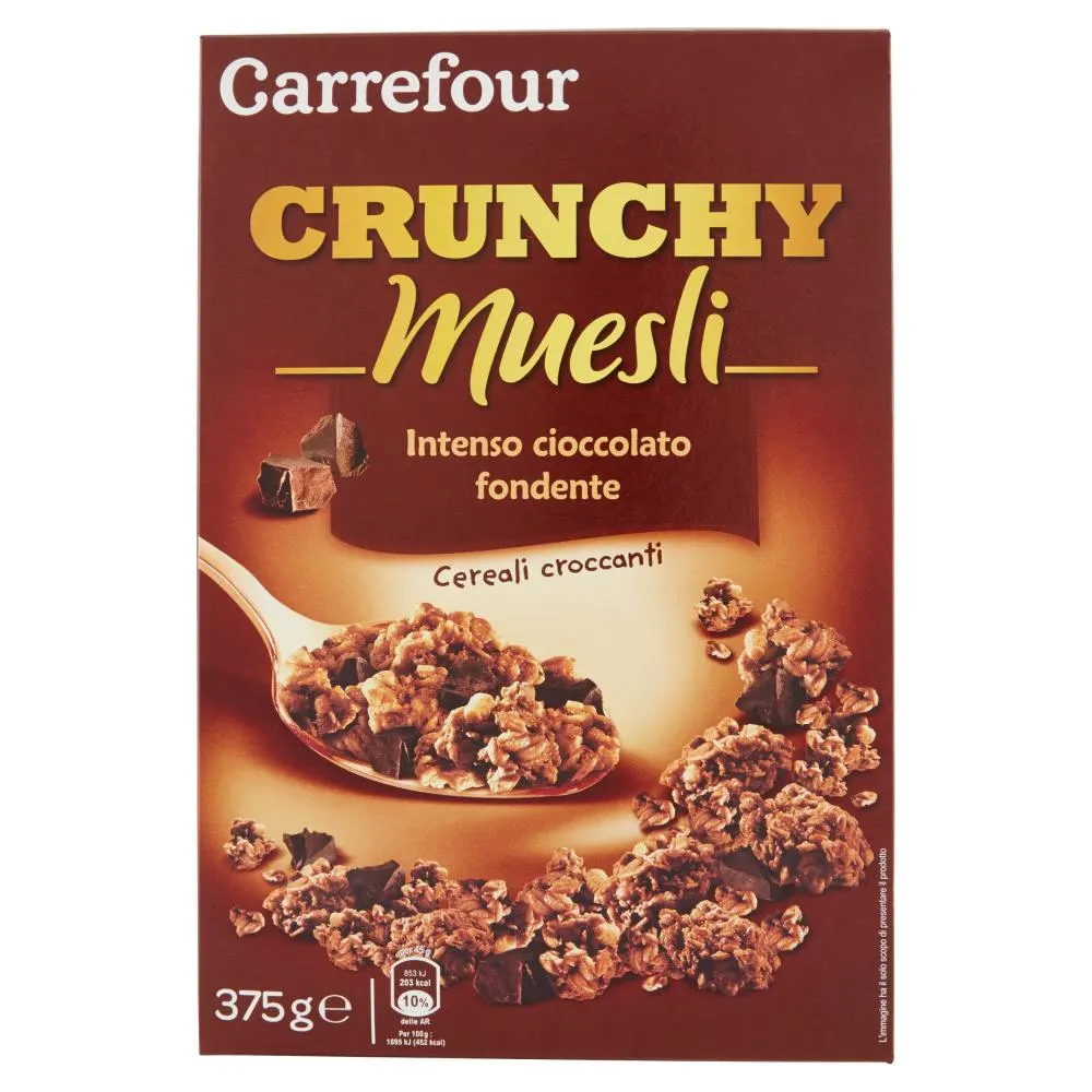 Carrefour Crunchy Muesli Intenso cioccolato fondente 375 g