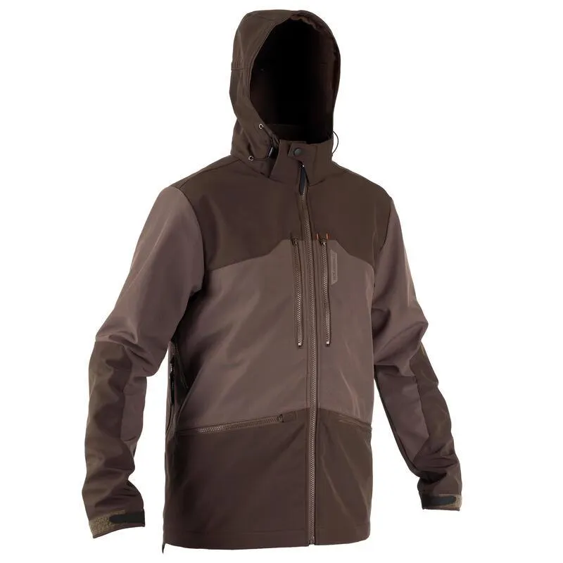 Giacca caccia SOFTSHELL 500 marrone