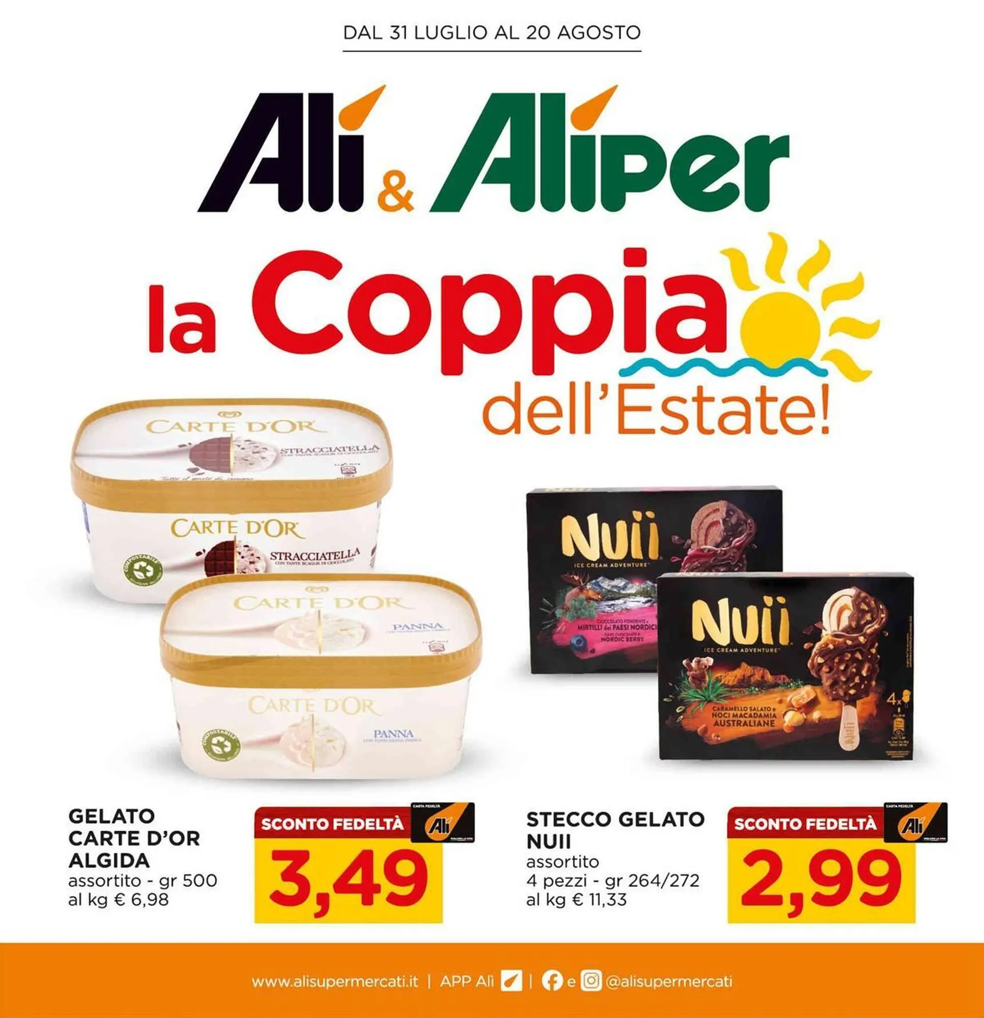 Volantino Alì Supermercati da 31 luglio a 20 agosto di 2025 - Pagina del volantino 1