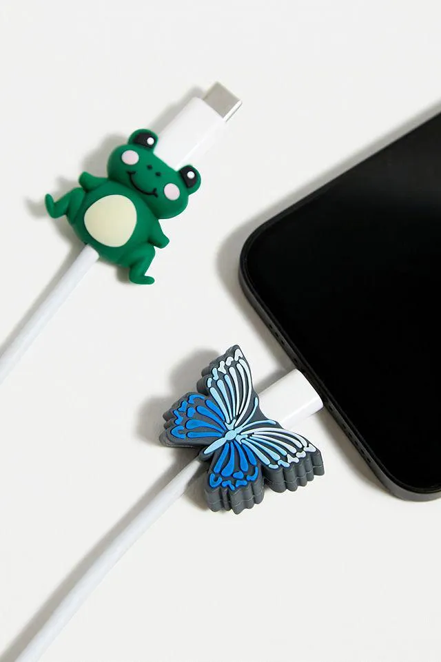 MojiPower UO Exclusive Frog & Butterfly Cable Protectors Confezione da 2