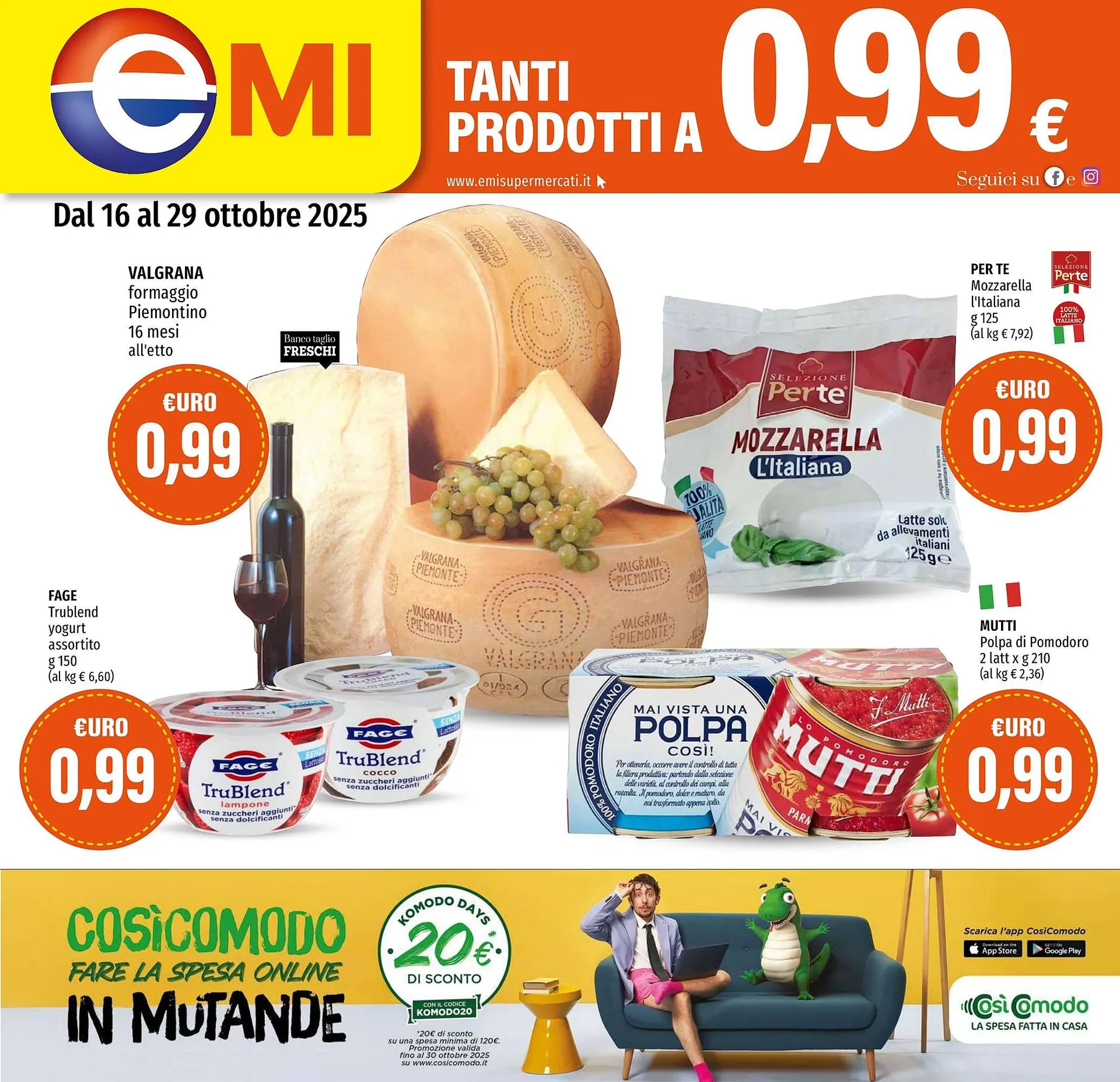 Volantino Emi Supermercati da 16 ottobre a 29 ottobre di 2025 - Pagina del volantino 1