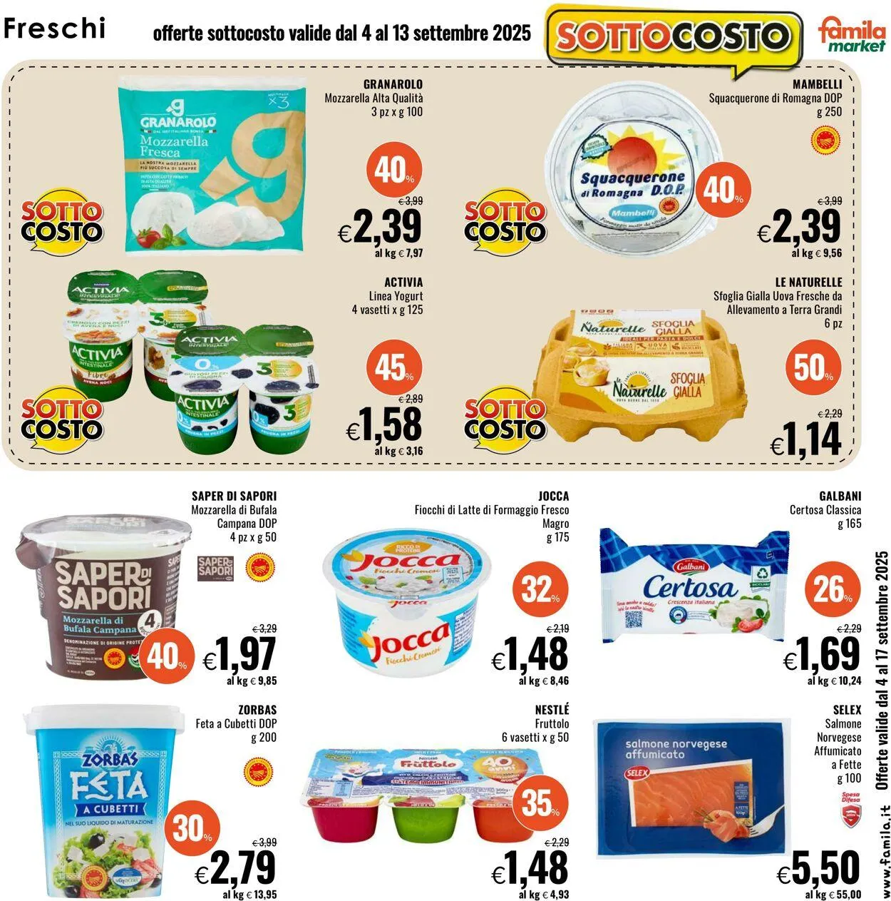 Famila Volantino attuale da 4 settembre a 17 settembre di 2025 - Pagina del volantino 3