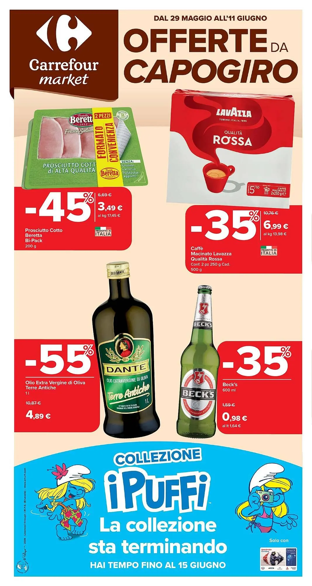 Volantino Carrefour Market da 29 maggio a 11 giugno di 2025 - Pagina del volantino 1