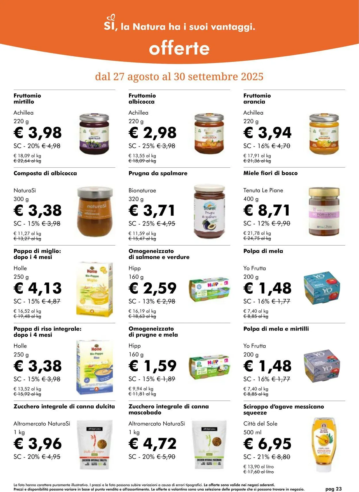 Natura Sì Volantino attuale da 25 settembre a 9 ottobre di 2025 - Pagina del volantino 23