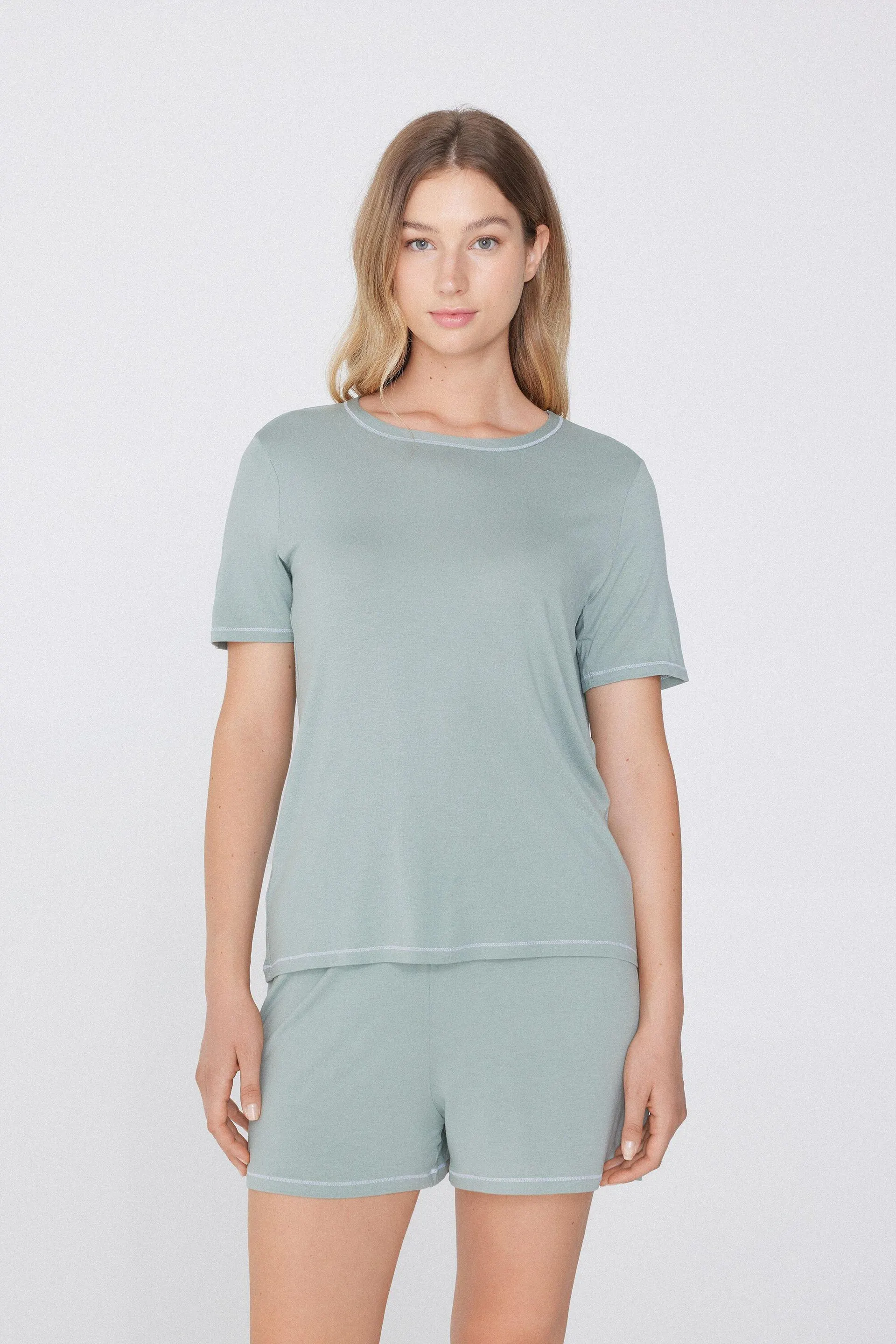 Pigiama Corto Mezza Manica in Viscosa