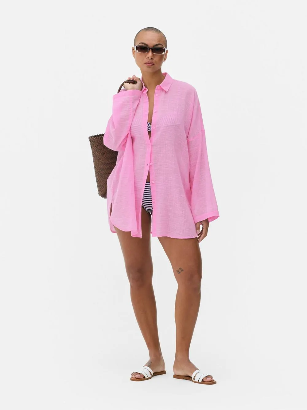 Camicia copricostume con bottoni