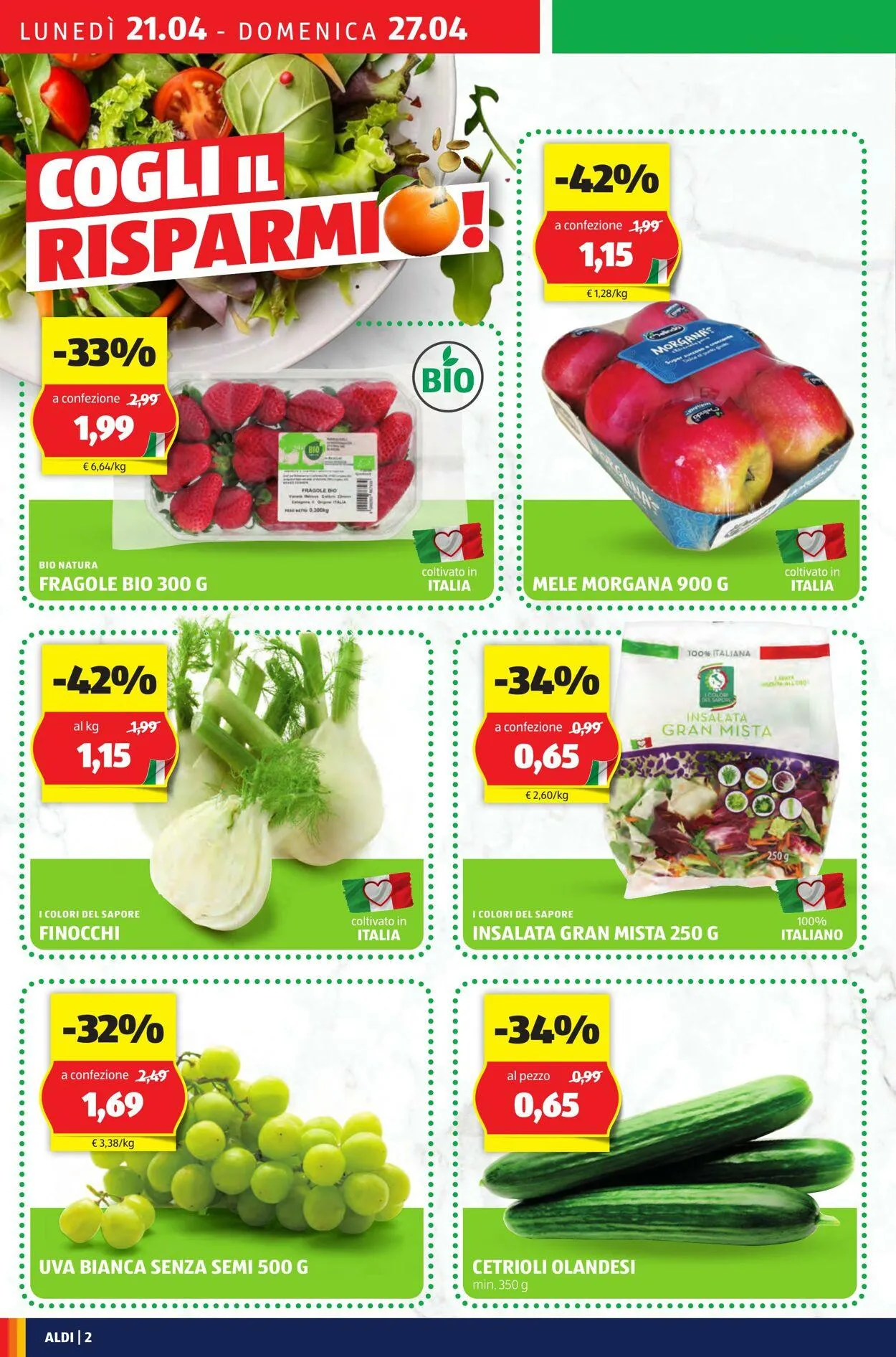 Aldi Volantino attuale da 21 aprile a 27 aprile di 2025 - Pagina del volantino 2