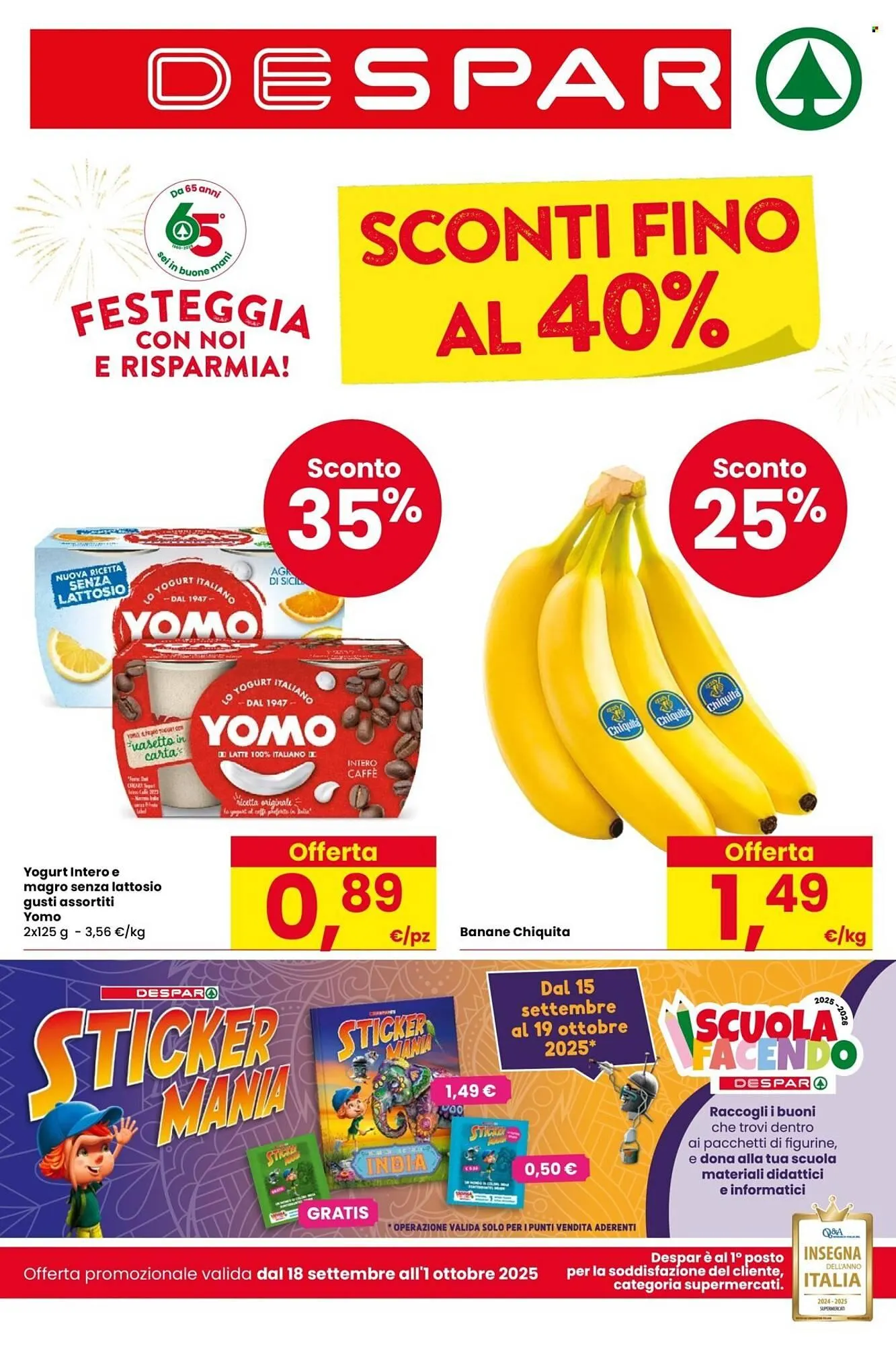 Volantino Despar da 18 settembre a 1 ottobre di 2025 - Pagina del volantino 1