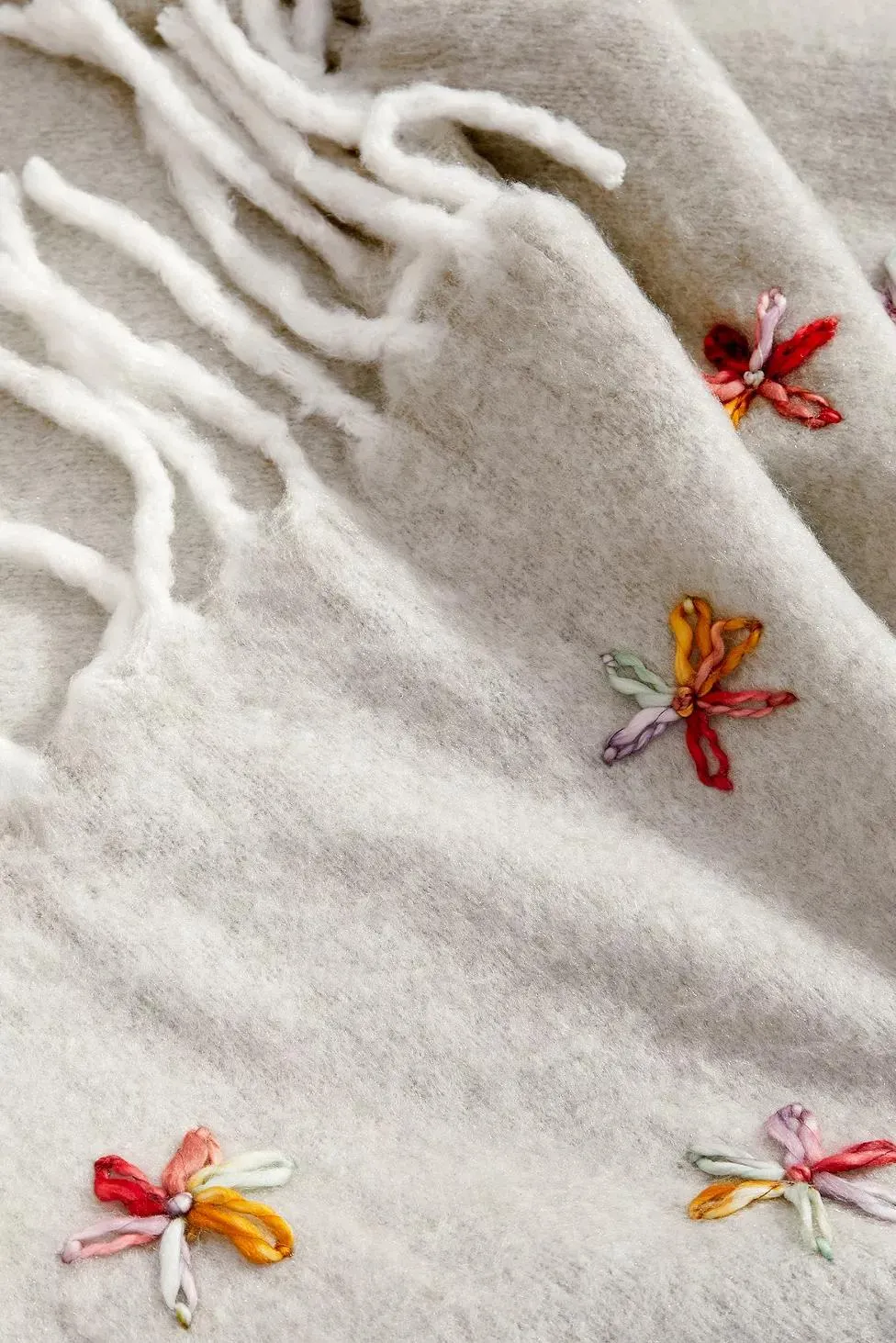 Floral Embellished Cosy Blanket