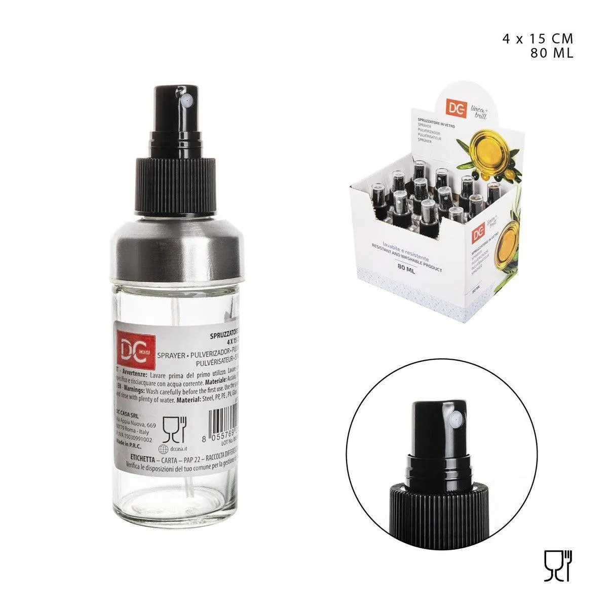 Dc Casa Glass Sprayer 80Ml 4X15Cm
