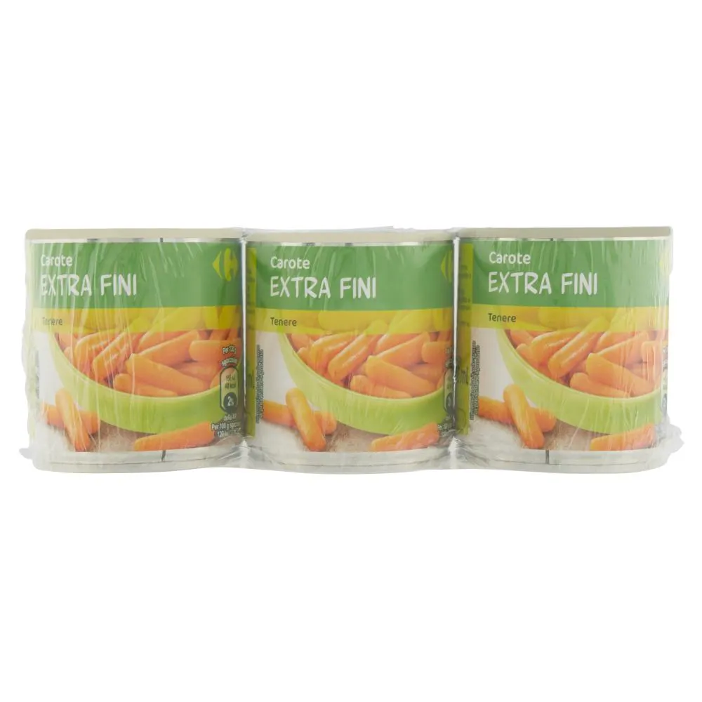 Carrefour Carote Extra Fini 3 x 200 g