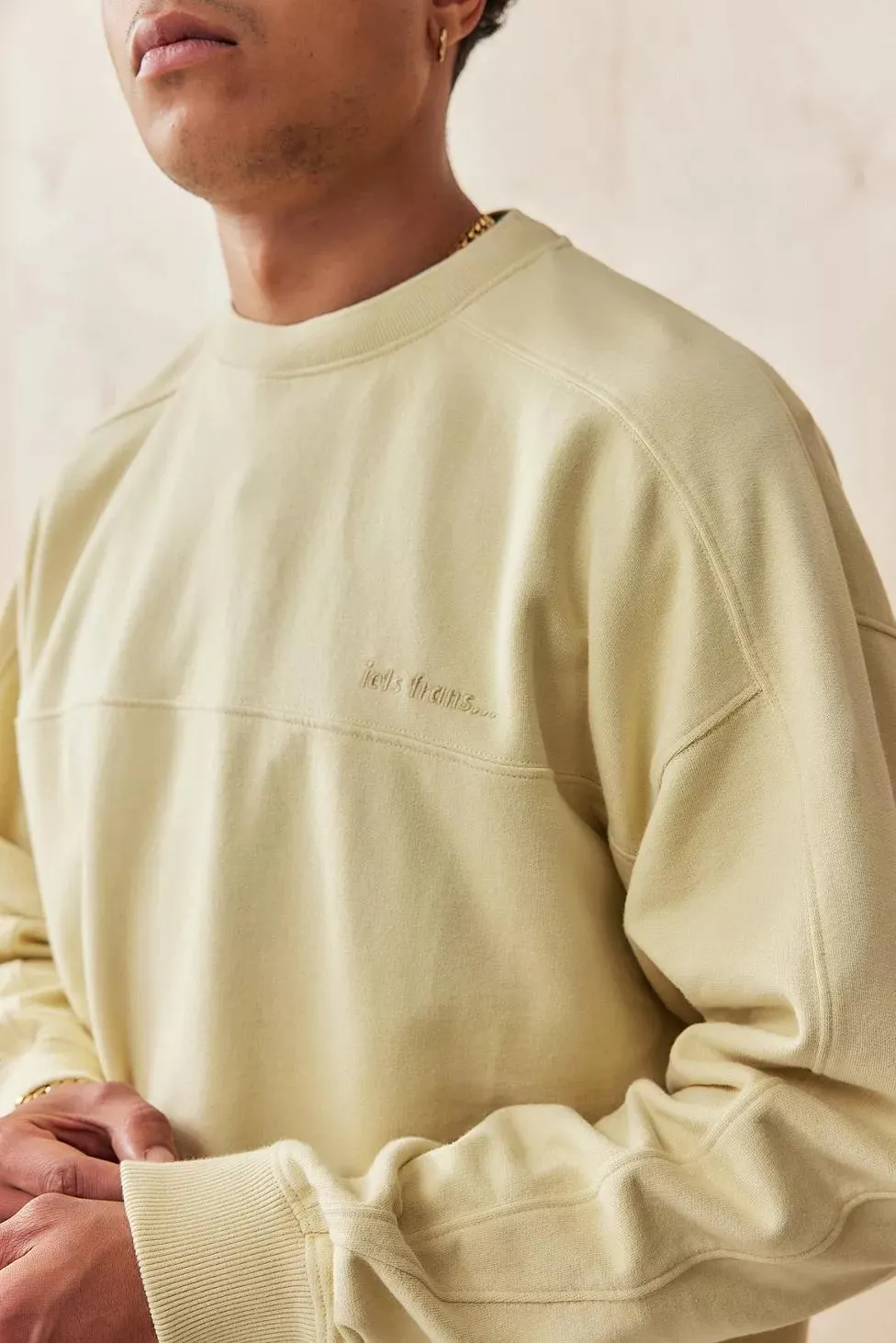 iets frans... Buttermilk Tonal Panelled Sweatshirt