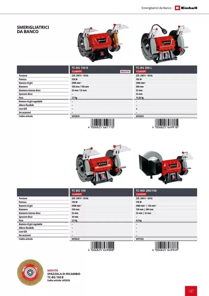 Elettroutensili 2025 da 11 febbraio a 31 dicembre di 2025 - Pagina del volantino 147