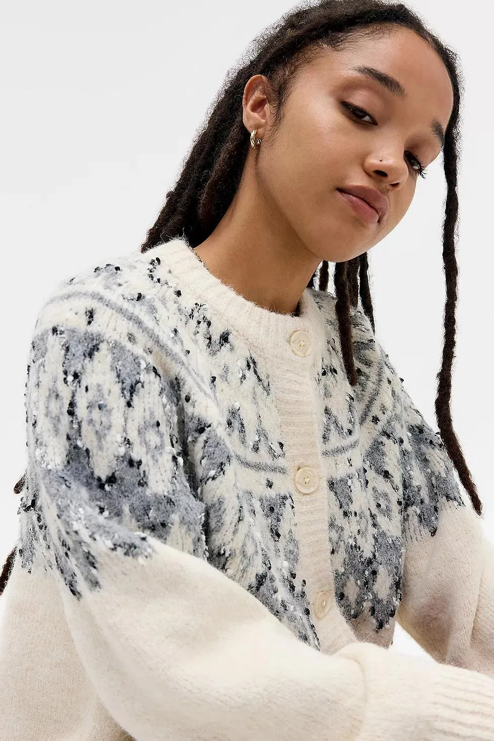 Cardigan Kimchi Blue Confetti Fairisle