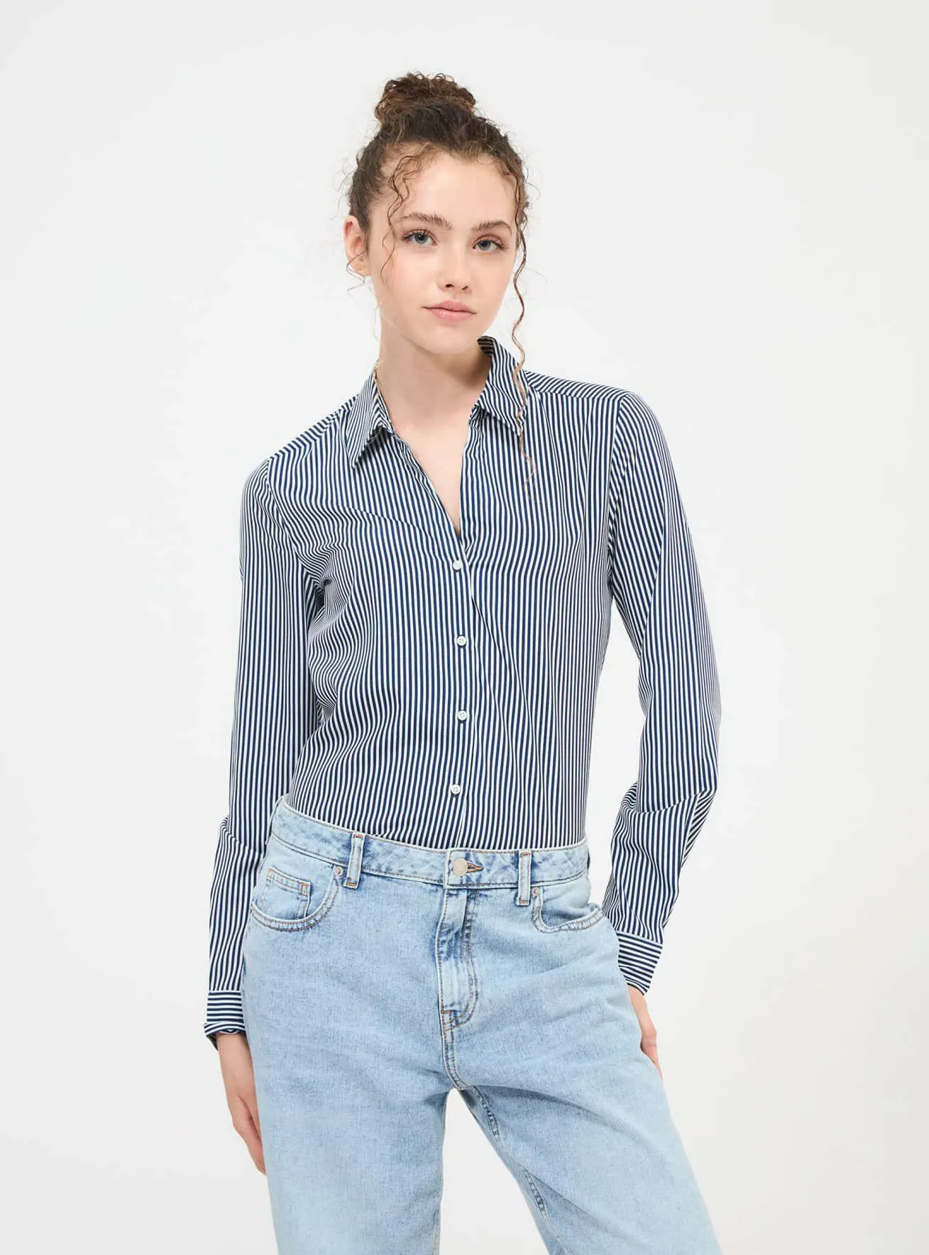 Camicia a righe Var blu scuro