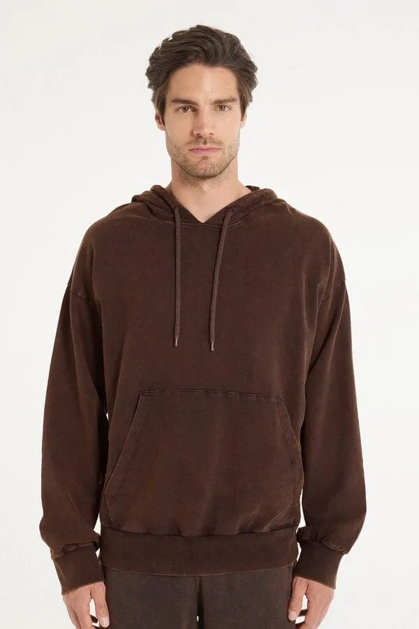 Felpa Manica Lunga con Cappuccio Delavé