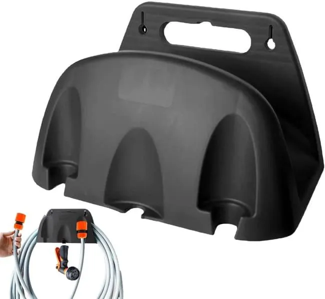 Porta tubo da giardino - Porta tubo da parete, ganci per tubo - Ganci per tubo da esterno - Set di supporti portaoggetti da parete