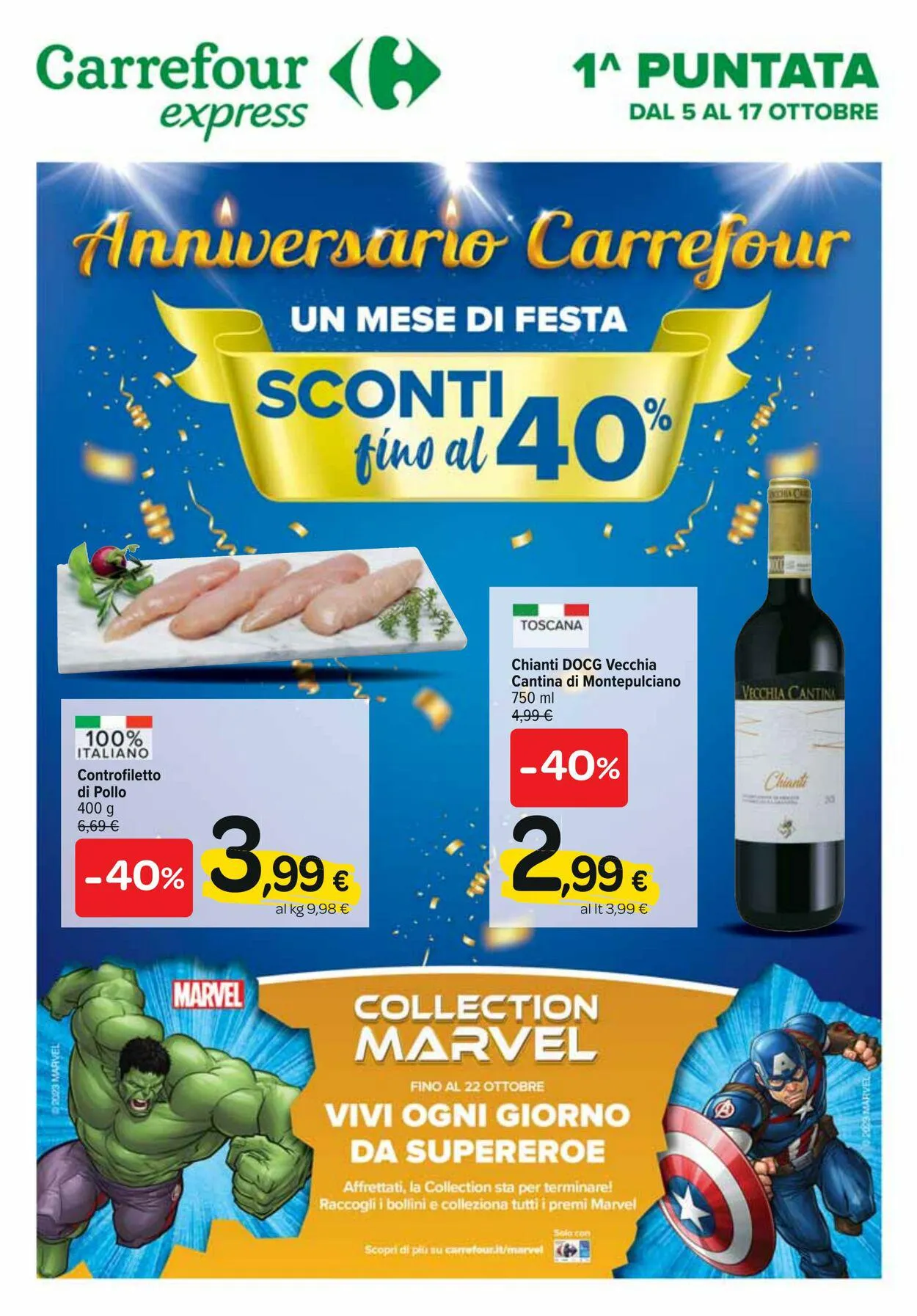 Carrefour Volantino attuale da 5 ottobre a 17 ottobre di 2023 - Pagina del volantino 1