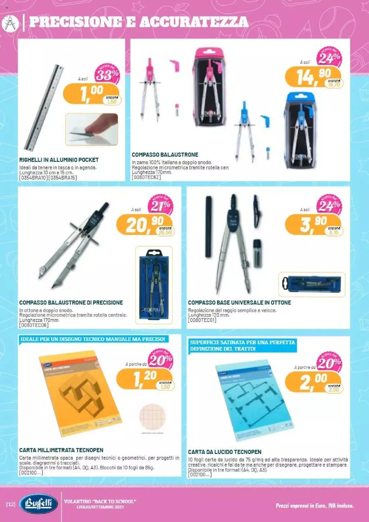 Volantino Buffetti da 1 luglio a 30 settembre di 2023 - Pagina del volantino 12