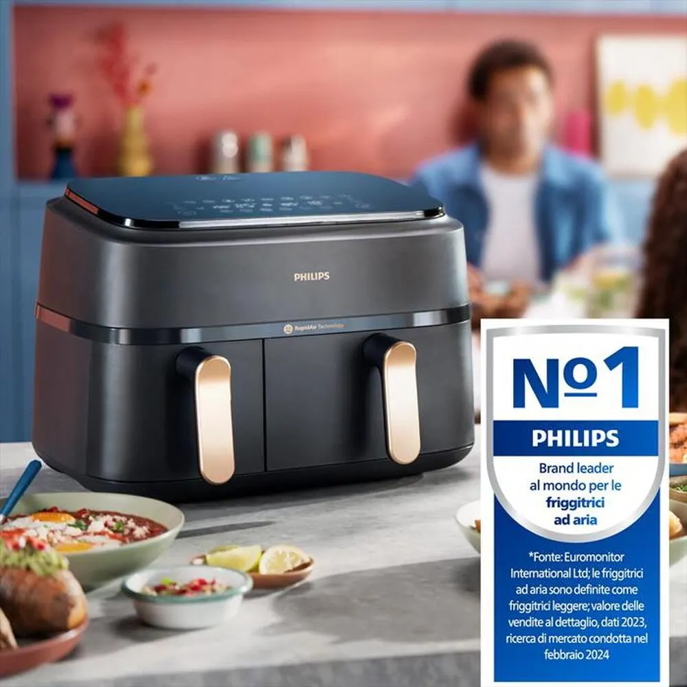 PHILIPS - Friggitrice AIRFRYER SERIE 3000 DA 9L NA352/00-Nero/Oro