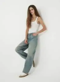 Jeans balloon sovratinto Blu denim medio