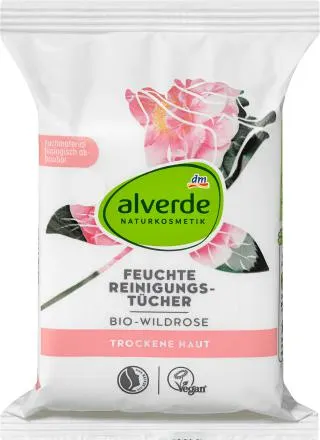 Salviette detergenti umidificate alla rosa canina bio, 25 pz