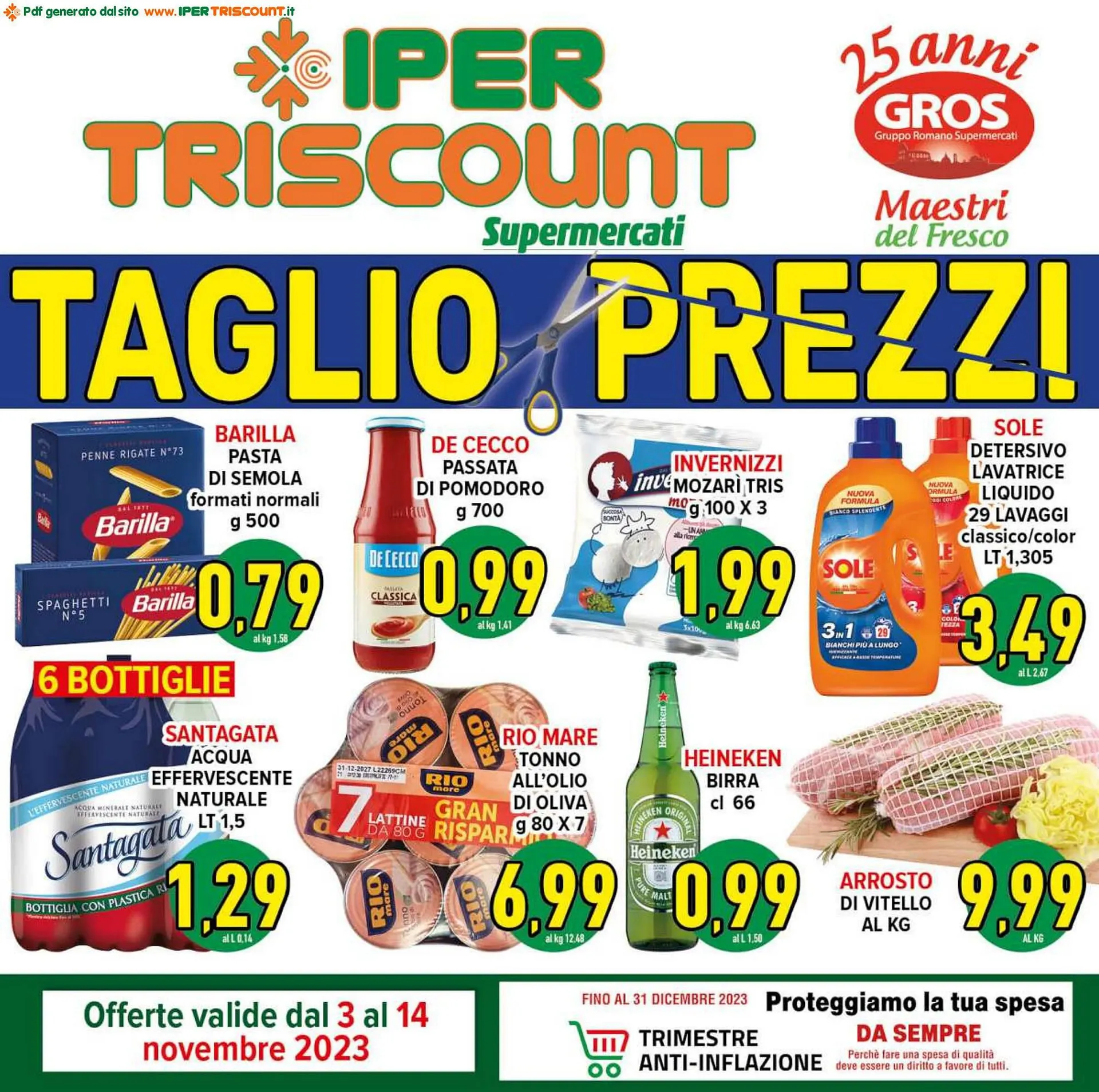 Volantino Iper Triscount da 3 novembre a 14 novembre di 2023 - Pagina del volantino 1