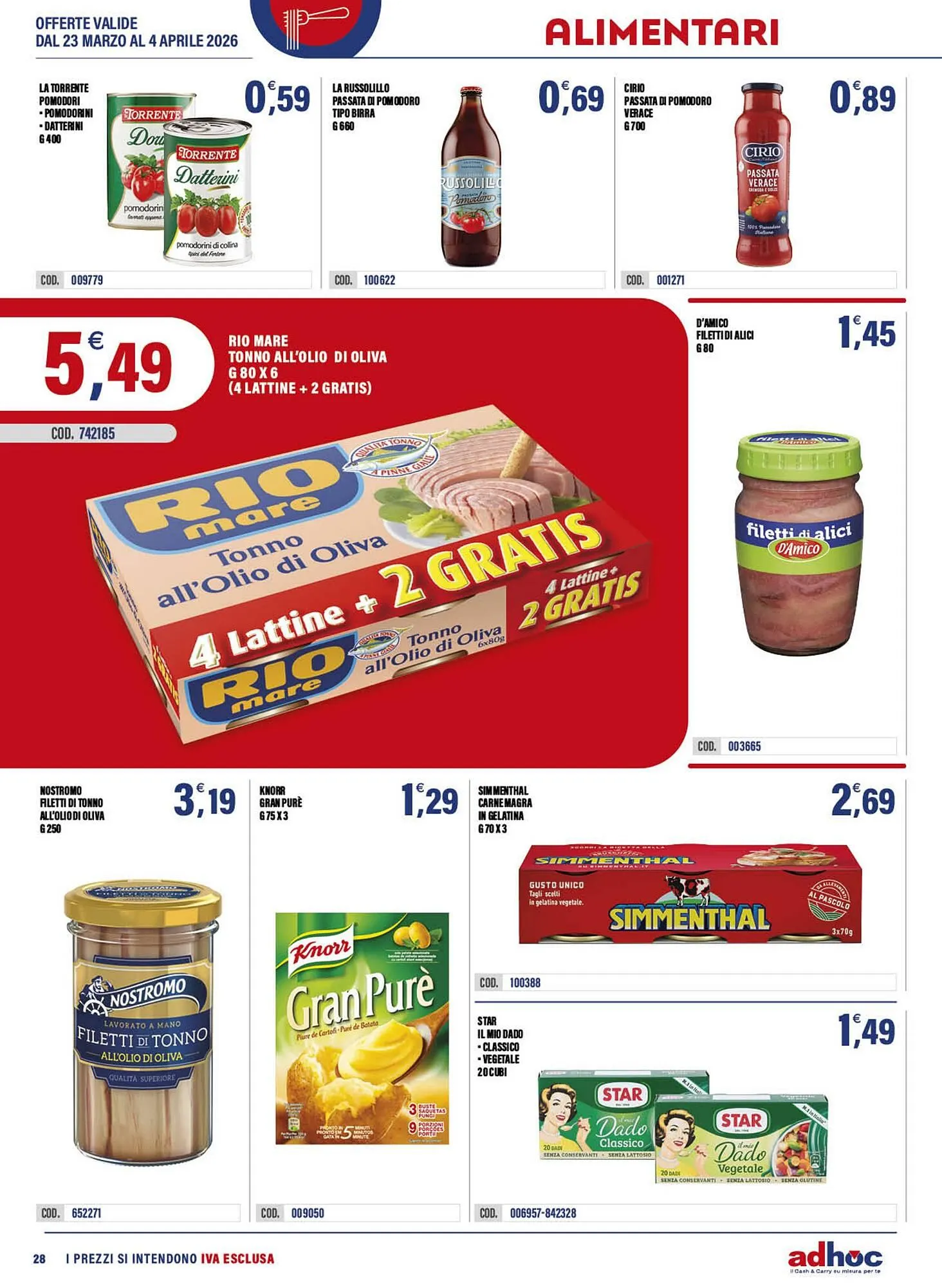 Volantino Adhoc da 23 marzo a 4 aprile di 2026 - Pagina del volantino 28