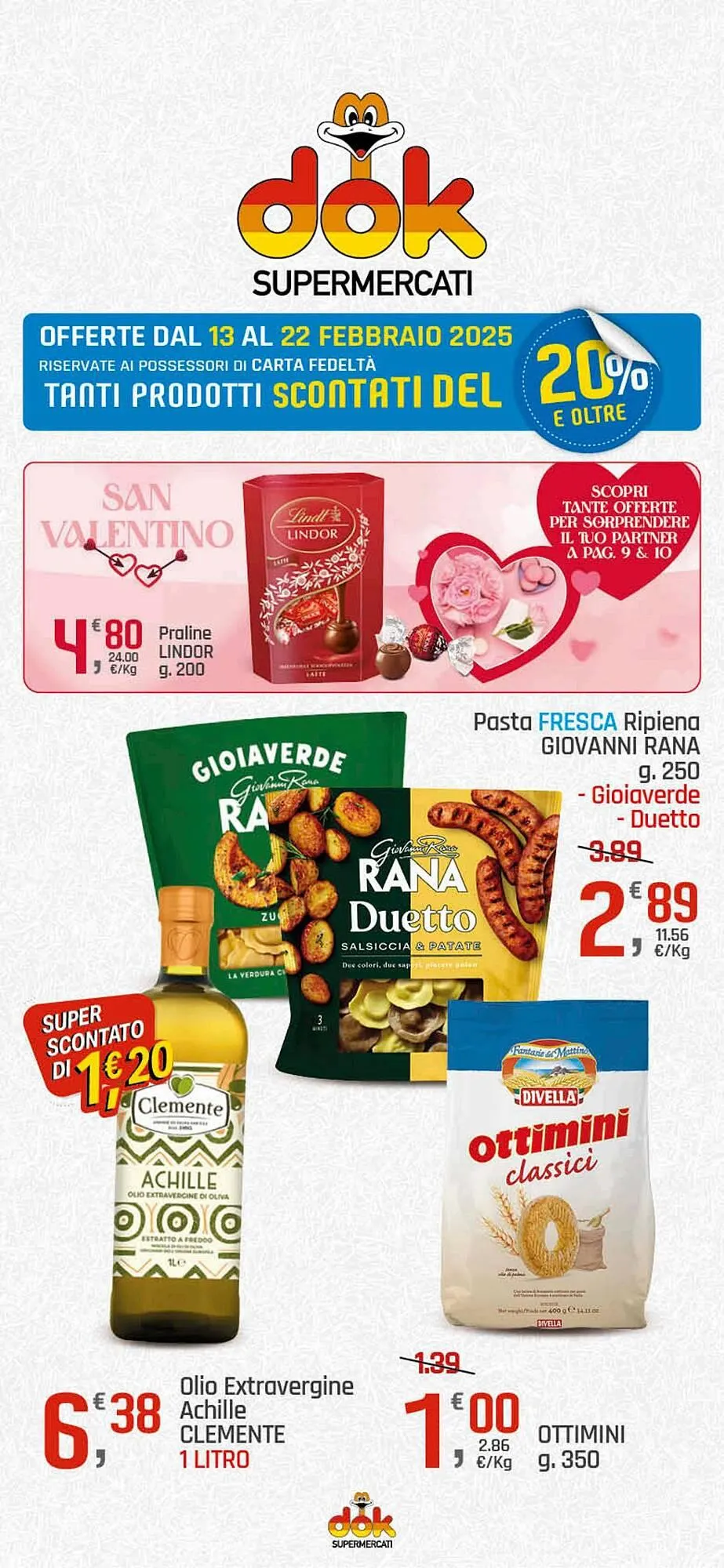 Volantino Supermercati Dok da 13 febbraio a 22 febbraio di 2025 - Pagina del volantino 1