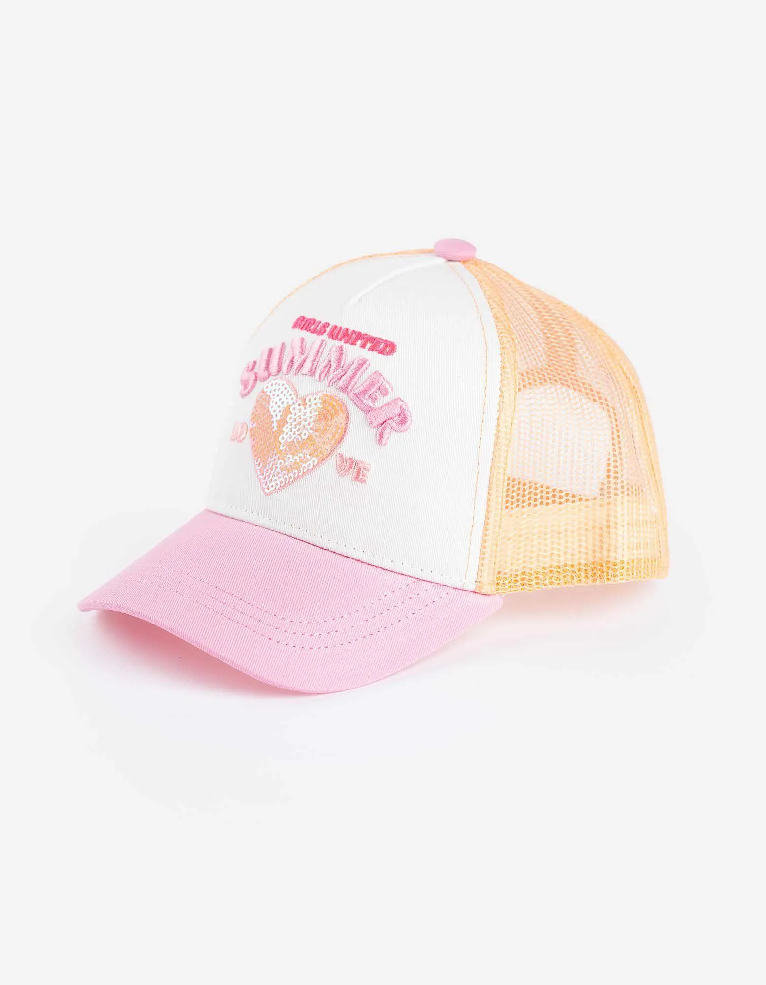 Berretto da baseball - Inserto di paillettes - arancione