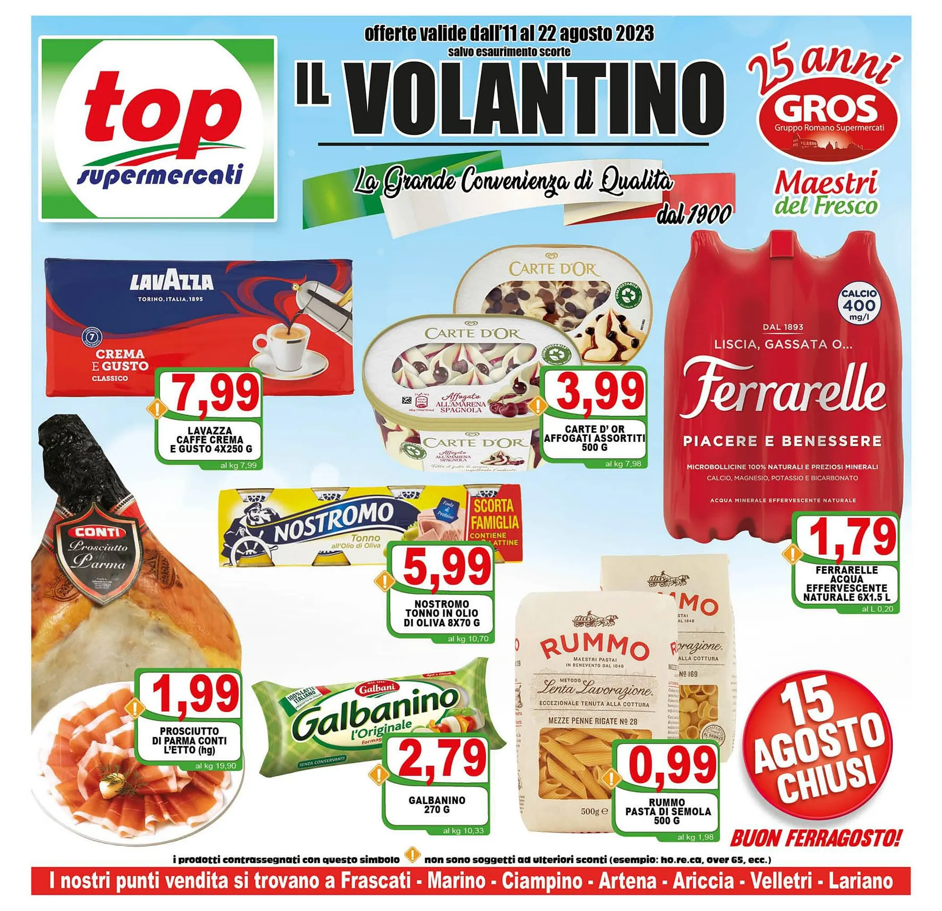 Volantino Top Supermercati da 11 agosto a 22 agosto di 2023 - Pagina del volantino 1