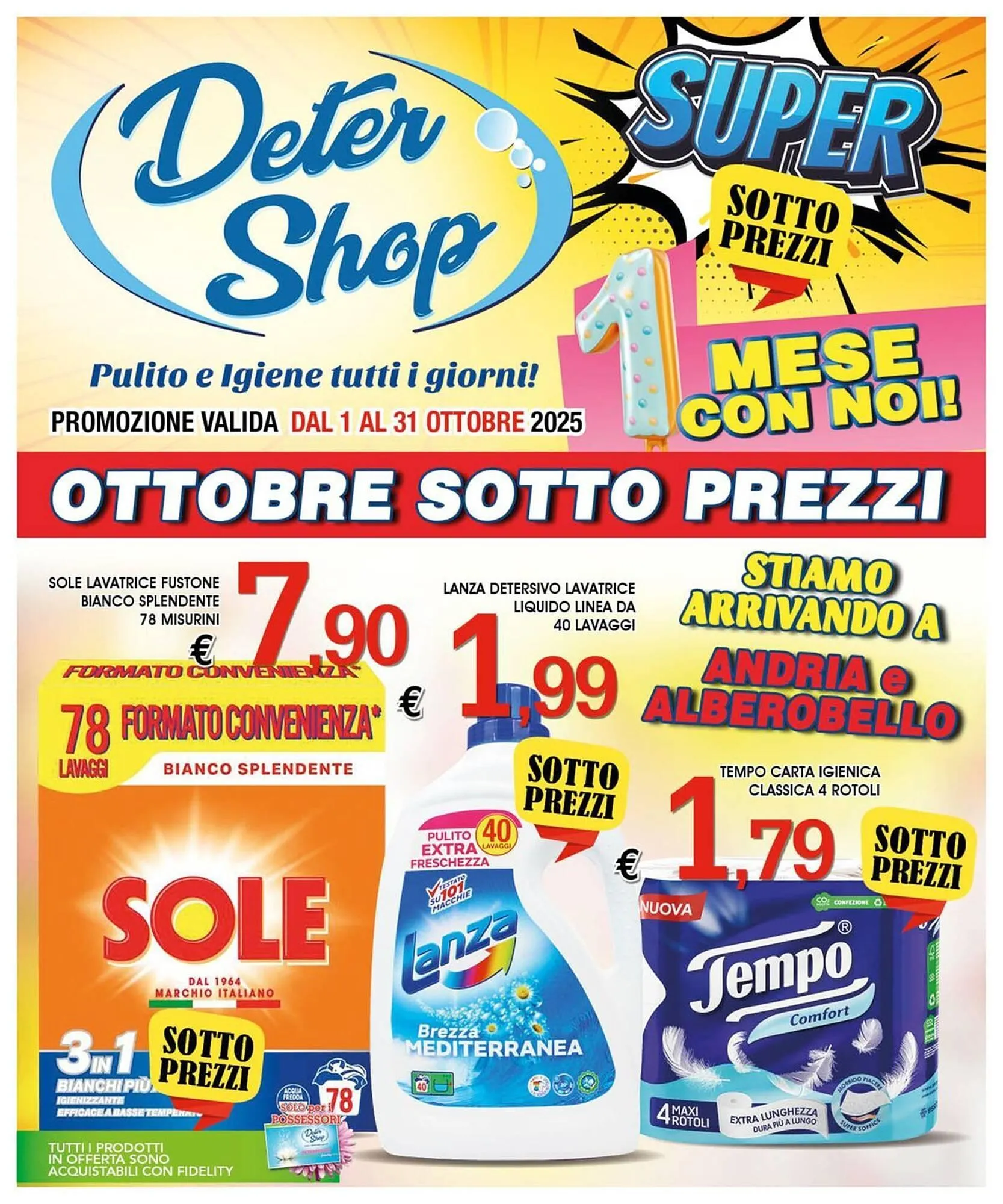 Volantino Deter Shop da 1 ottobre a 31 ottobre di 2025 - Pagina del volantino 1