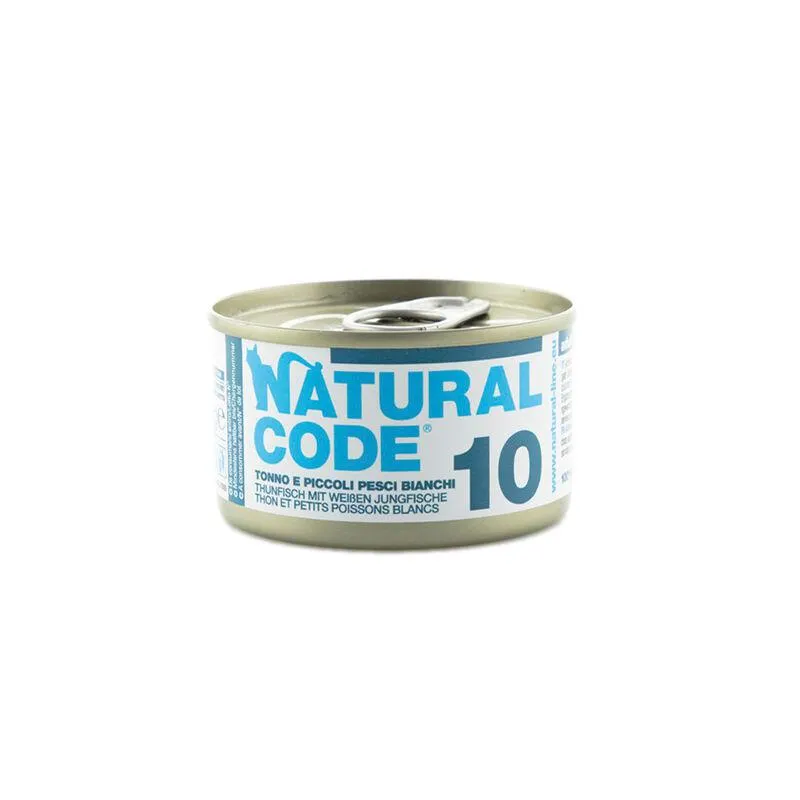 Natural Code Cat Tonno e Piccoli Pesci Bianchi lattina 85g