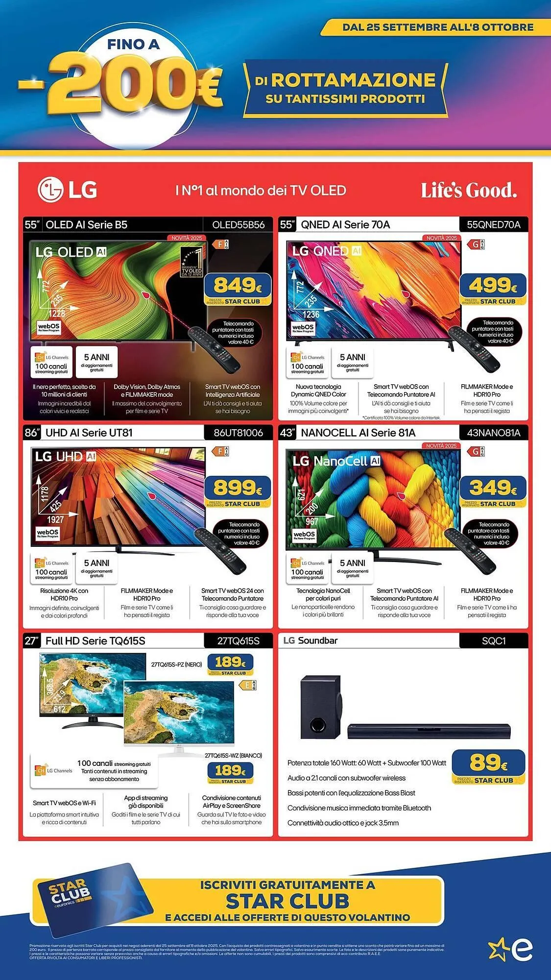 Volantino Euronics da 26 settembre a 8 ottobre di 2025 - Pagina del volantino 47