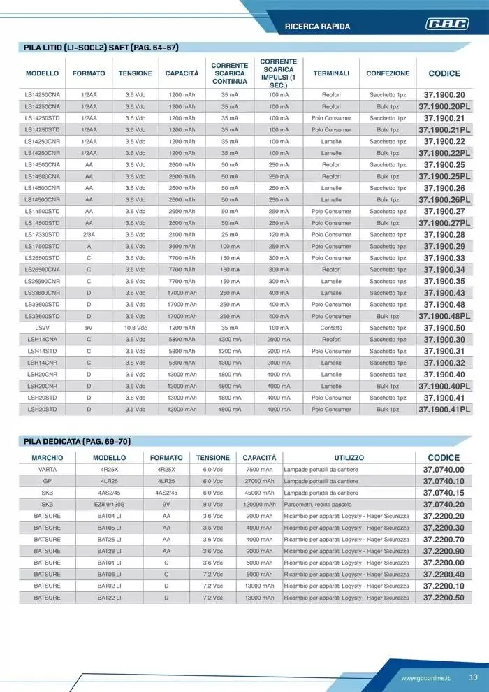 Catalogo Batteries and Power da 7 marzo a 31 dicembre di 2025 - Pagina del volantino 13