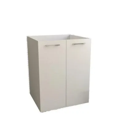 Mobile bagno a terra con base portalavatrice a 2 ante 70x88 cm bianca