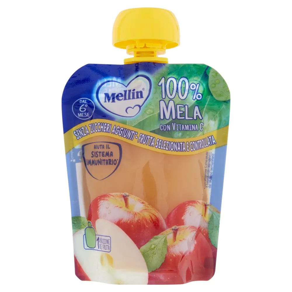 MELLIN Merenda di Frutta 100% Mela Pouch 90 g