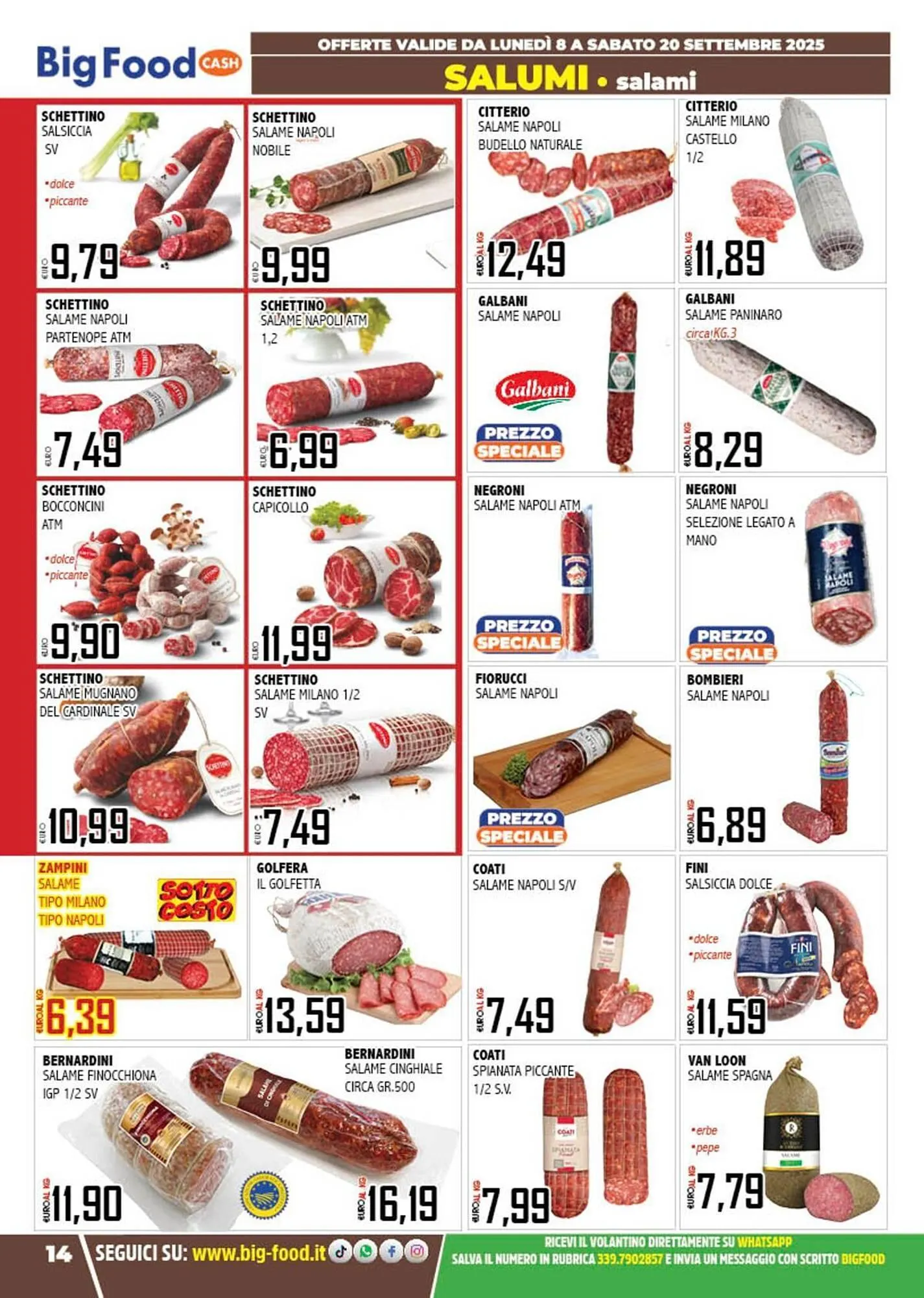 Volantino Big Food da 8 settembre a 20 settembre di 2025 - Pagina del volantino 14