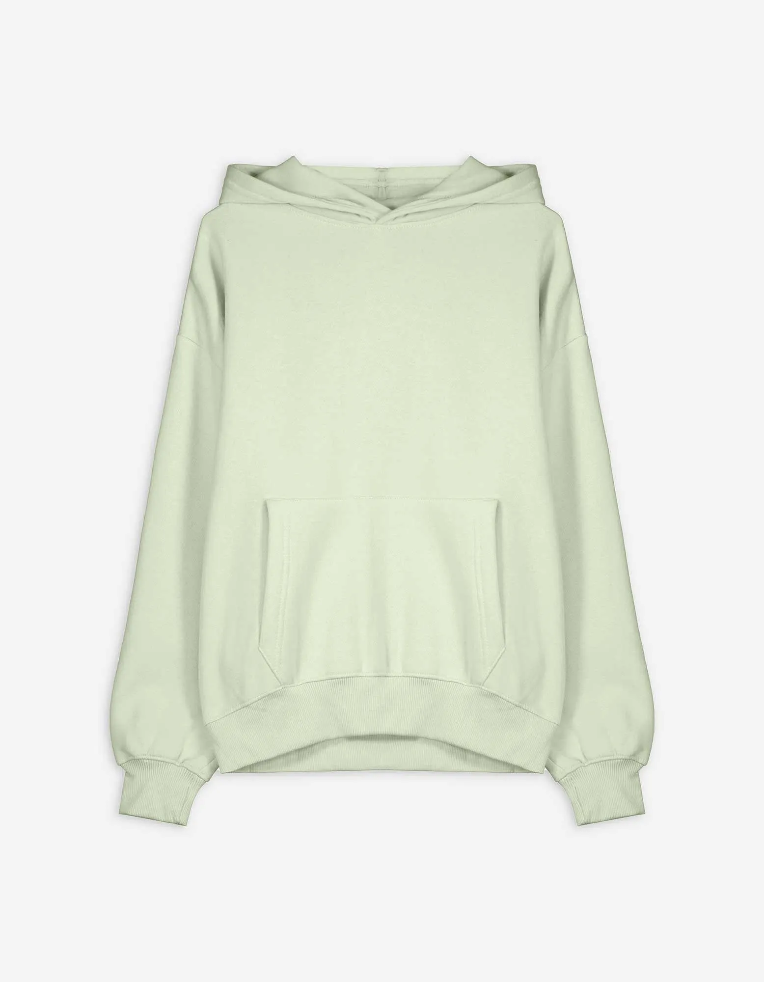 Felpa con cappuccio - Vestibilità comoda - verde chiaro