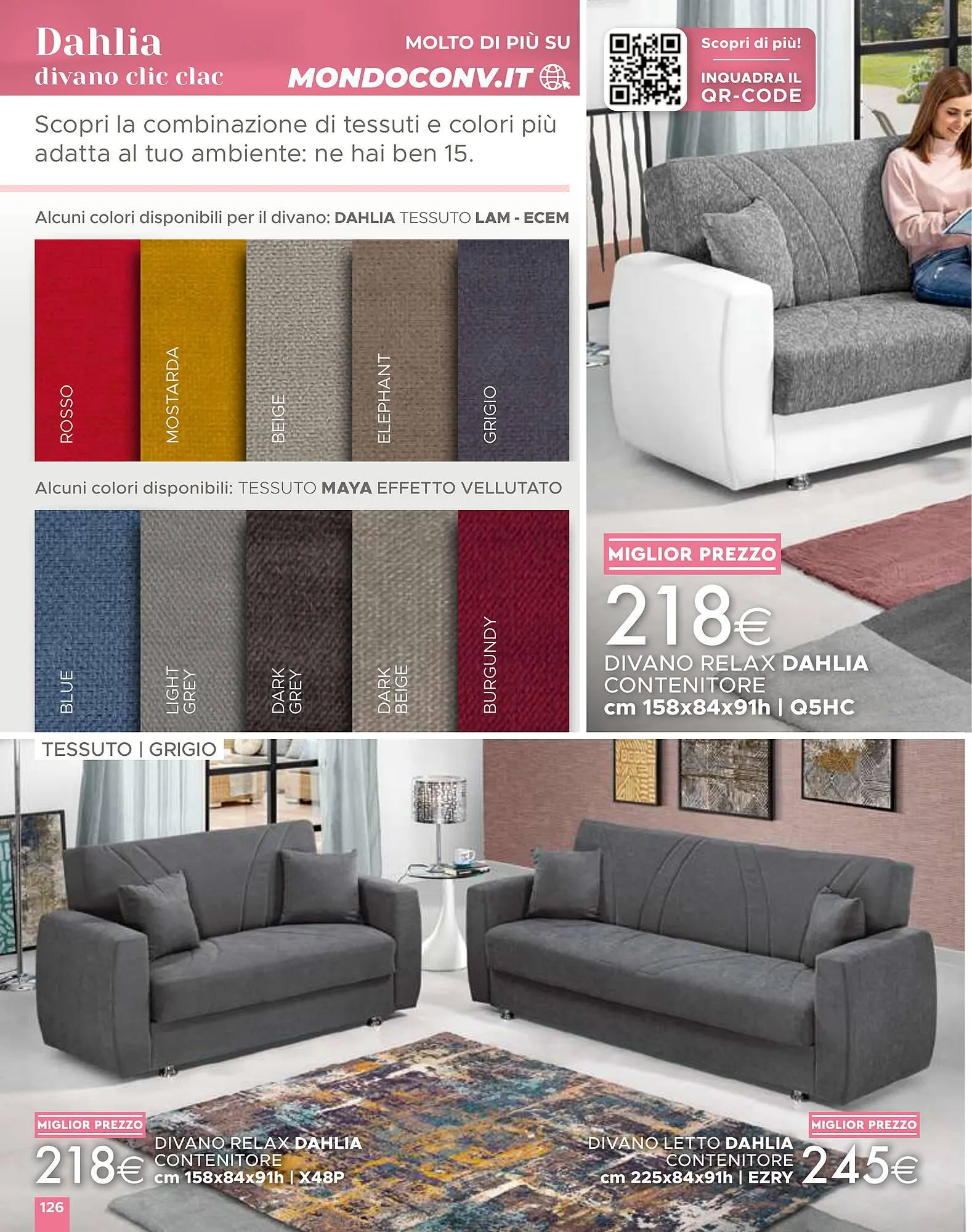 Volantino Mondo Convenienza da 1 aprile a 1 settembre di 2024 - Pagina del volantino 126