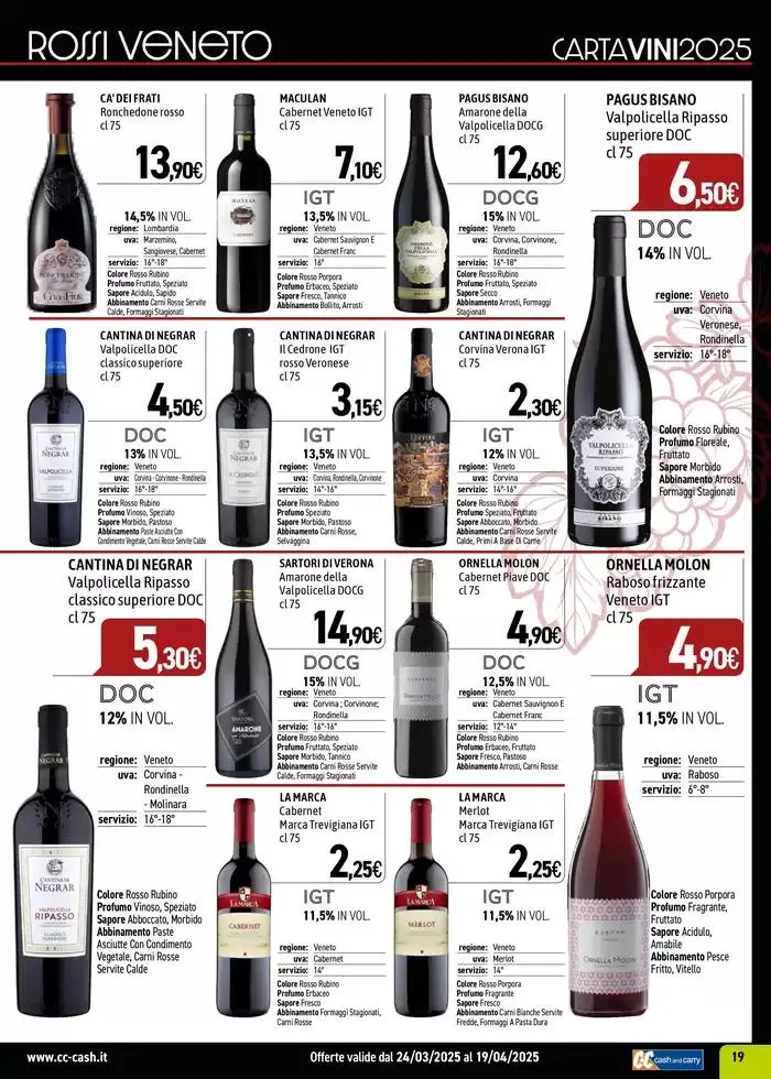 Carta Vini Primavera-Estate 2025 da 24 marzo a 19 aprile di 2025 - Pagina del volantino 19