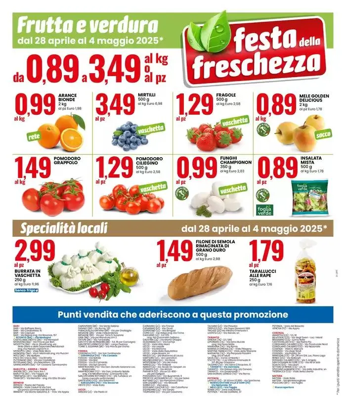 SPECIALE ANNIVERSARIO: FESTA DELLA FRESCHEZZA da 28 aprile a 4 maggio di 2025 - Pagina del volantino 2