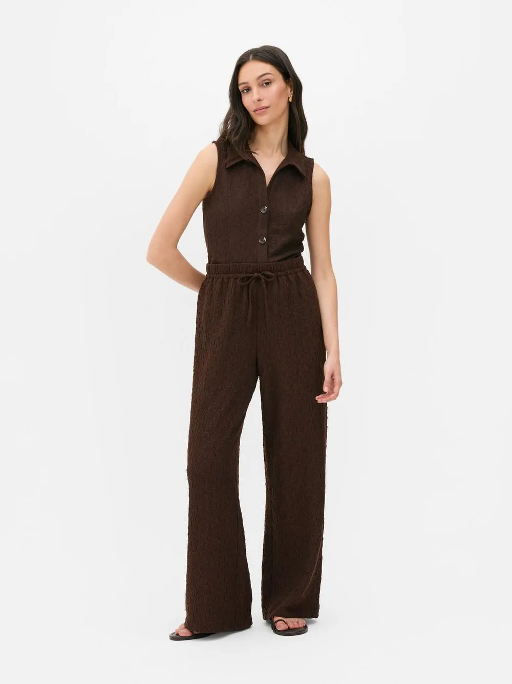 „Paula Echevarría“ Leggings mit weitem Bein und Kordelzug