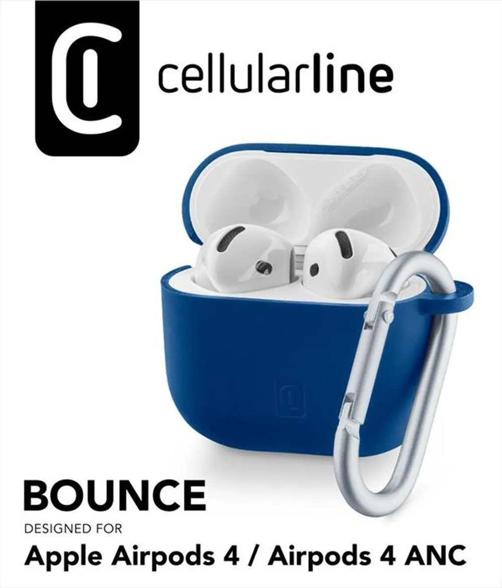 CELLULARLINE - Custodia BOUNCE - AIRPODS 4/4 ANC-Blue