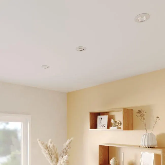 Portafaretto da incasso GU10 Davia, tondo, bianco, orientabile, foro incasso 10.2 cm