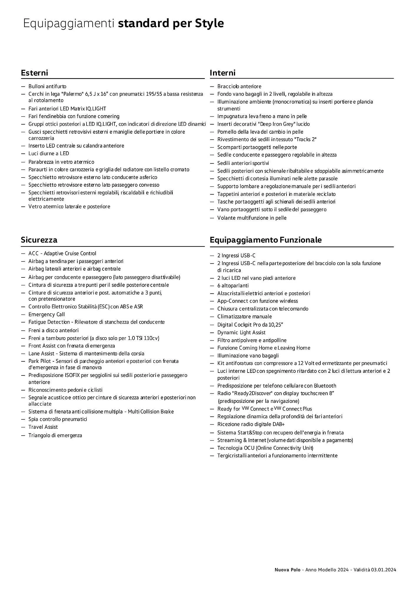 Volantino Volkswagen Nuova Polo, Nuova Polo GTI e Nuova Polo TGI da 3 gennaio a 4 gennaio di 2025 - Pagina del volantino 13