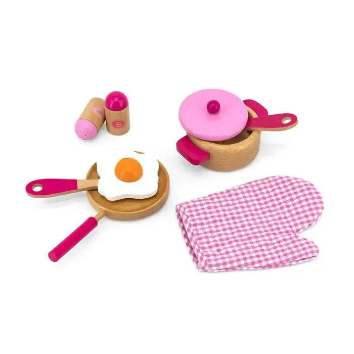 Set cucina in legno - 9 pezzi