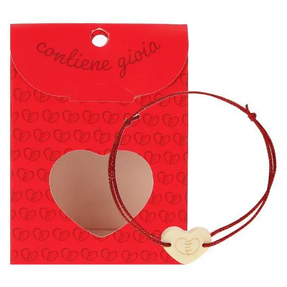 Cerimonia Solidale - scatolina rossa con Filo d'Amore