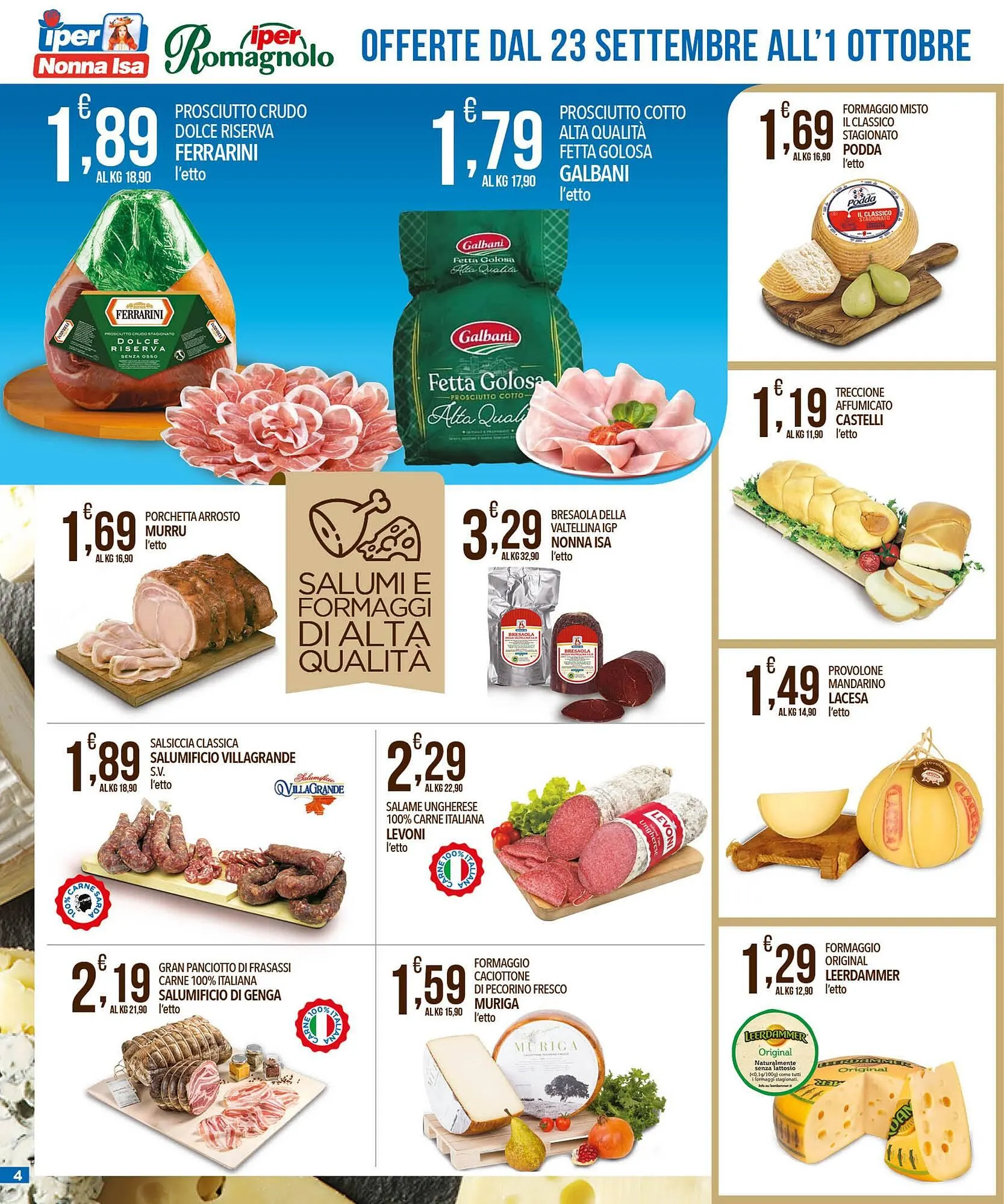 Volantino Iper Romagnolo da 23 settembre a 1 ottobre di 2024 - Pagina del volantino 4