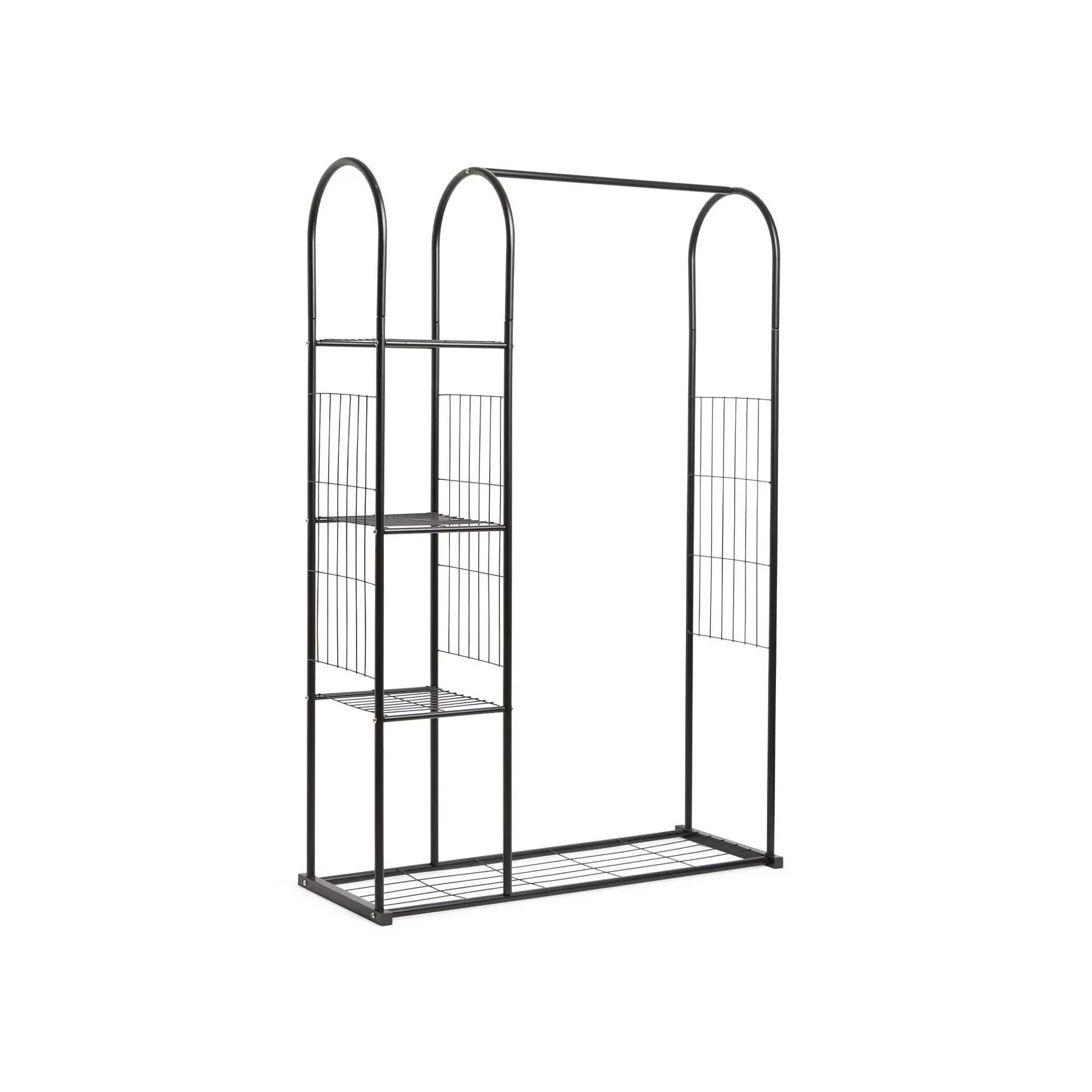 Scaffale In Metallo Con Appendiabiti